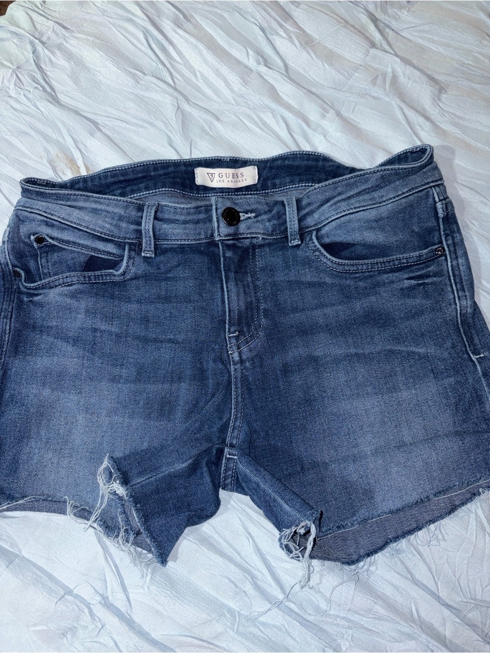 GUESS TRUE Y2K MICRO MINI LOW RISE JEAN SHORTS - Picture 2 of 6